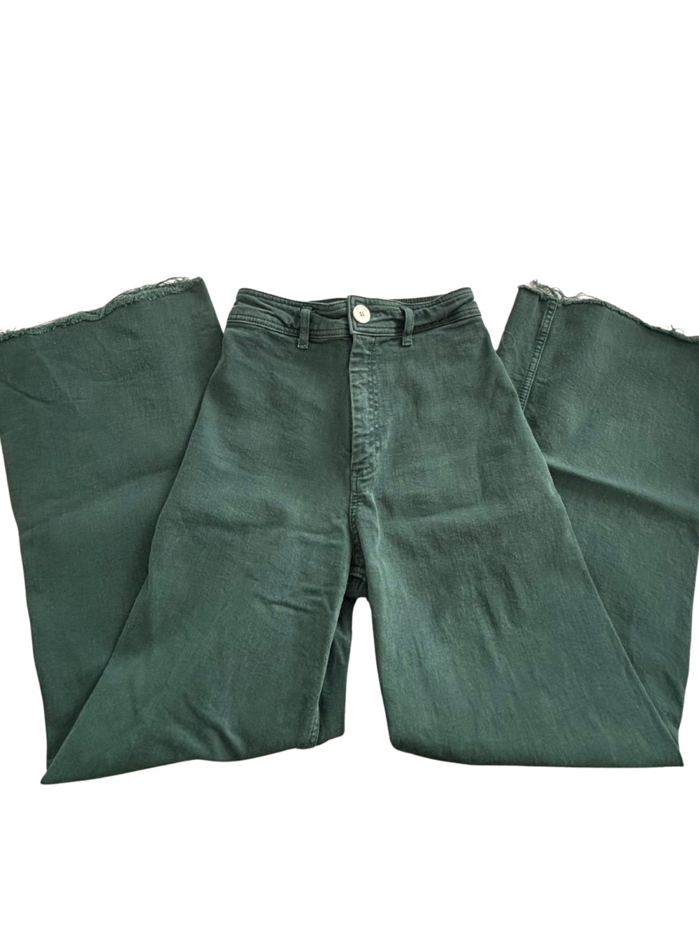 Zara the marine straight jeans forest green size 2